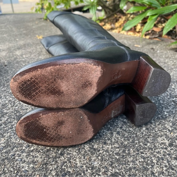 Tory Burch Bowie Black Leather Chunky Over The Knee Boots 6.5 - Picture 6 of 11